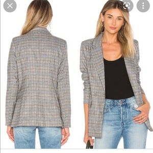 Majorelle rhea revolve blazer grey plaid small